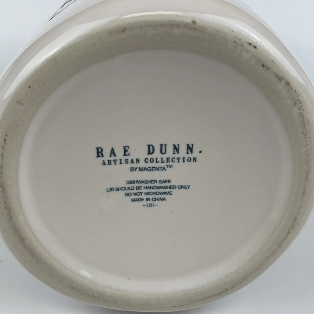 Rae Dunn Artisan Ceramic Jelly Beans Bunny Candy Canister 9.5”